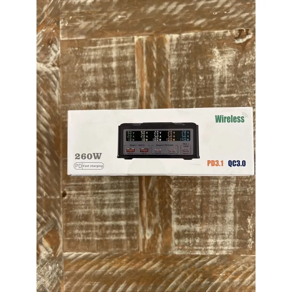 260W USB C GaN Charger: PD3.1 QC3.0 Fast‎ Charger PPS, 5-Port Fast Charging